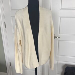 Banana Republic Ivory Open-Front Cardigan